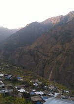 way to Ganesh himal trek tamang village